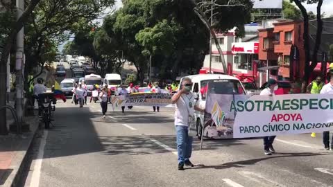 Avanza ‘Caravana Nacional de Protesta’ por autopista Piedecuesta - Bucaramanga