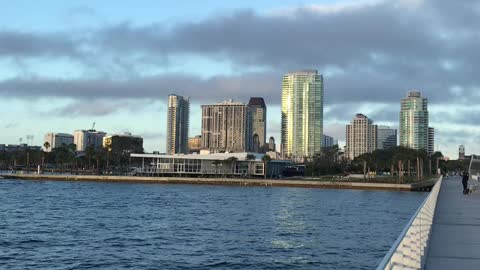 Downtown Saint Petersburg is seen from the pier