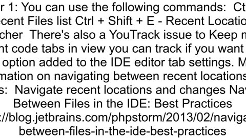 IntelliJ Editor Tabs Last Recently Used