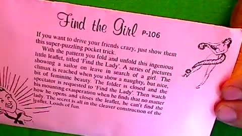 Demo of Martin Gardner's Find the Lady Puzzle and the Scotch Purse Puzzle
