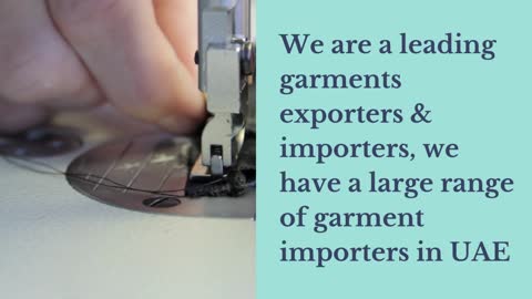 Best garments exporters & importers in UAE.