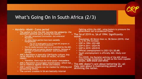 Weekly Webinar #68: What’s Going On In South Africa