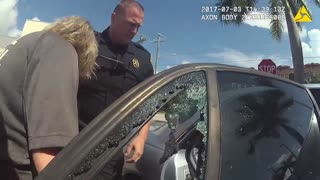 BBPD body camera video of dog rescued from hot car