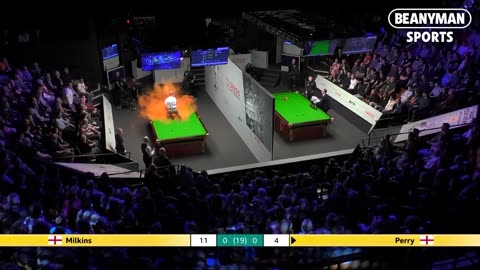 ‘Just stop oil’ protester jumps on a snooker table, mid game, and puts orange powder