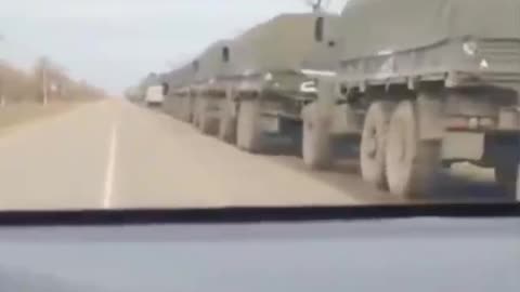 Russian military convoy just outside Kiev