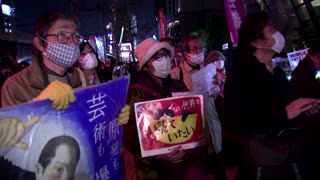 Anti-nuclear protest on Fukushima anniversary