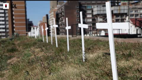 44 White Crosses Pitched on Constitution Hill