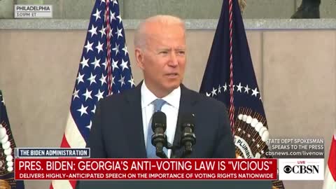Biden: “It’s No Longer About Who Gets to Vote... It’s About Who Gets to Count the Vote”