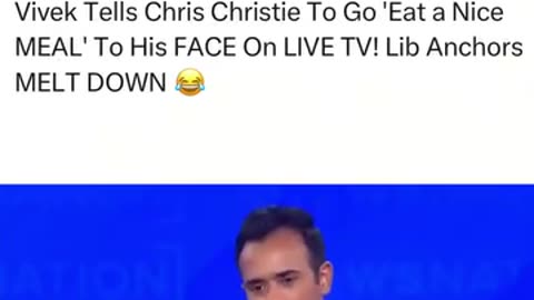 Vivek Tells Chris Christie To Go 'Eat a Nice MEAL' To His FACE On LIVE TV! Lib Anchors MELT DOWN