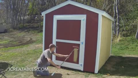 Complete Backyard Shed Build In 3 Minutes -