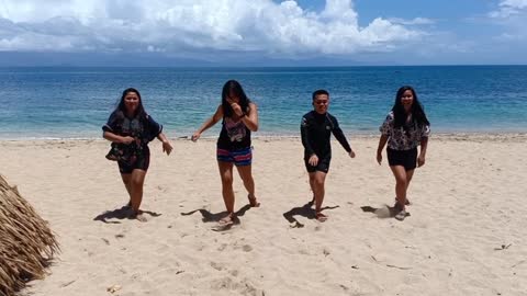 Dancing at the beach