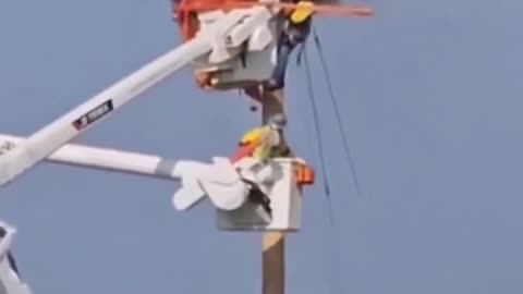 Saved From Burning Power Lines