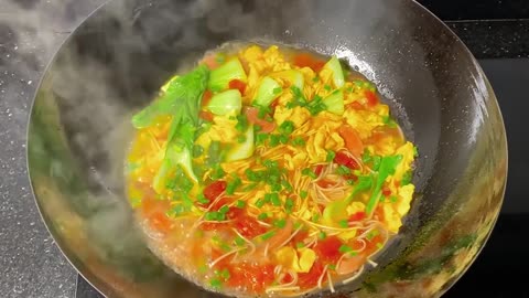 Delicious Homemade Egg And Ramen ! Yummy, Mouth Watering Cooking 😋😋😋 #Ramen #Food