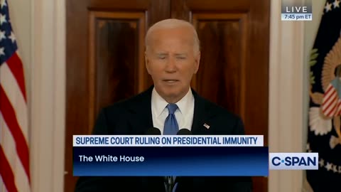 Biden's response to today's Supreme Court ruling on presidential immunity: