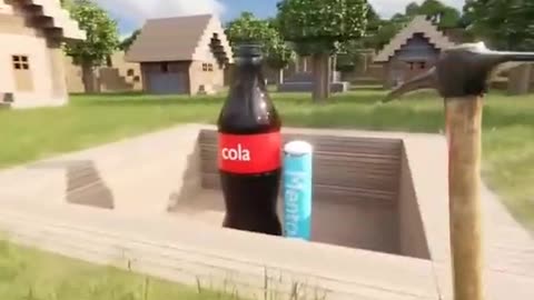 Coca-Cola VS Mentos #minecraft #viral #ternding #2023 #gaming #shortsminecraft #like #subscribe