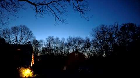 Sunrise Over The Barn Timelapse 3-18-22