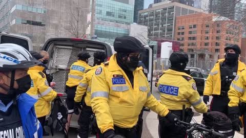 Anti lockdown protester arrested at the assessment centre