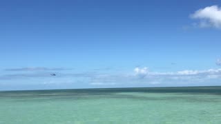 Navy Helicopter Buzzing the Key West Sandbar