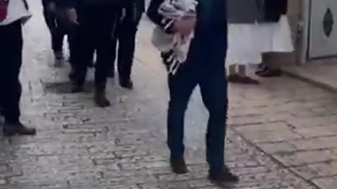 Israeli settlers spitting on nuns in Jerusalem.