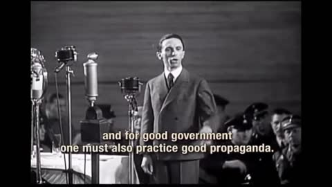 Hitler's propganda man Paul Joseph Goebbels laying the blueprint for today