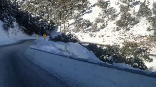 Driving down the Big Bear Lake Mountain, Tuesday 1/26/21