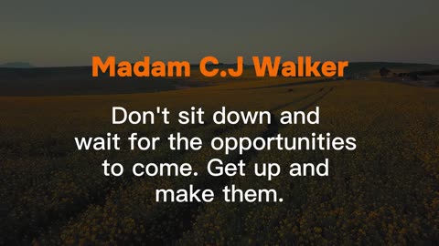 Madam C.J Walker Motivational Lines || Motivation Speaker || Status Video