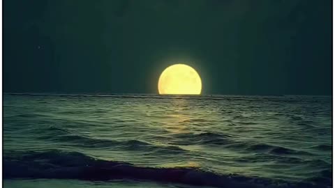 Sea Side Moon View | Beautiful View Of Moon