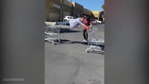 He FLOATS through the STORE...Employees Freak Out