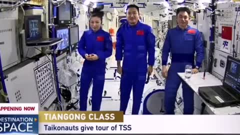 China greetings from space station