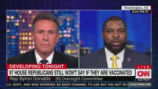 Arrogant Chris Cuomo Berates Byron Donalds for Not Getting Vaccine, Even Though He's Had Covid