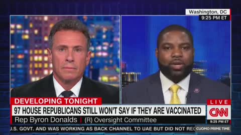 Arrogant Chris Cuomo Berates Byron Donalds for Not Getting Vaccine, Even Though He's Had Covid