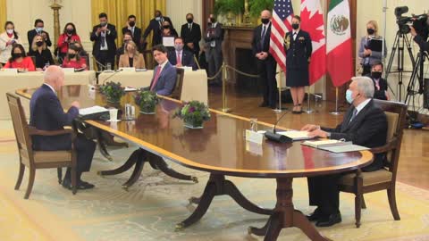 Trudeau meets with Biden, Lopez Obrador in Washington