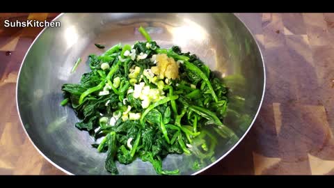 How To Make Korean Food Spinach Side Dish시금치나물(Sigeumchi namul)_Spinach Recipe_Korean Spinach Recipe