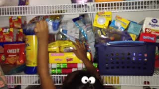 Blasian Baby Sister Raids The Pantry!