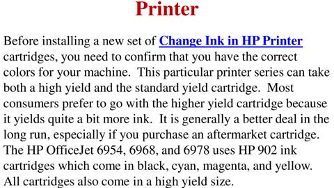 How To Change Ink In The HP Printer