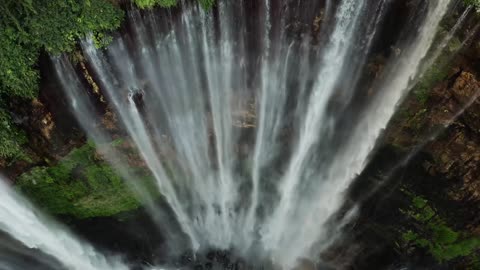Amazing waterfalls creates Beautiful view