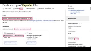 1st Generation Secret Service Copy Of The Zapruder Film Is Missing Frames?