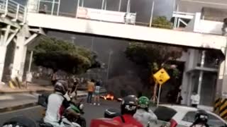 Bloqueos en la carrera 15 de Bucaramanga