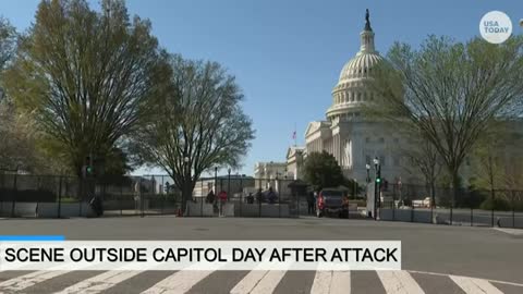 Scene outside Capitol after man rammed into barrier killing an officer on Friday