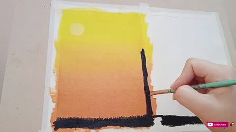 Painting The Scenery In The Setting Sun