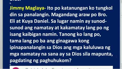 BRO ELI - PANALANGIN SA MGA PATAY - #ADDBibleExposition