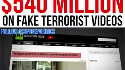 The Pentagon spent $540 million on fake terrorist agendas