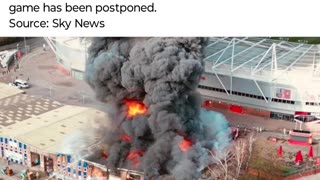 Fire near St Marys Football Stadium Southampton - Tonights game is cancelled