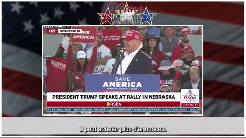 TRUMP RALLY GREENWOOD NÉBRASKA 1 MAI 2022 PRÉSIDENT DONALD TRUMP