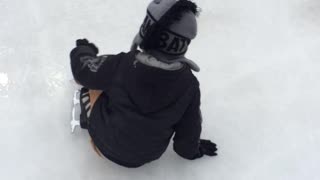 Little Boy Falls Repeatedly In Worst Ice Skating Performance Ever