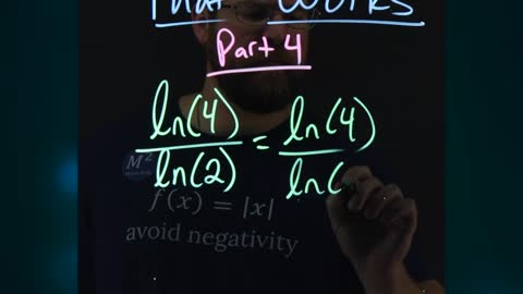 Bad Math That Works | Part 4 | ln(4)/ln(2) | Minute Math #shorts