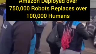 Amazon has deployed over 750,000 robots to replace over 100,000 humans.