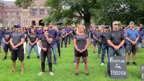 Canada: Police Officers, Firefighters And Paramedics Silent Protest Against Mandatory Vaccinations