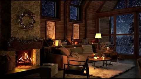 Relaxing Cabin Fireplace Sounds and Ambience