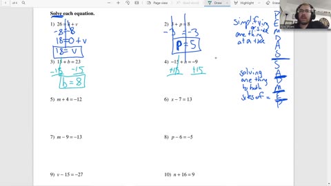 One-Step Equations- Algebra 1 Kuta Worksheet Series